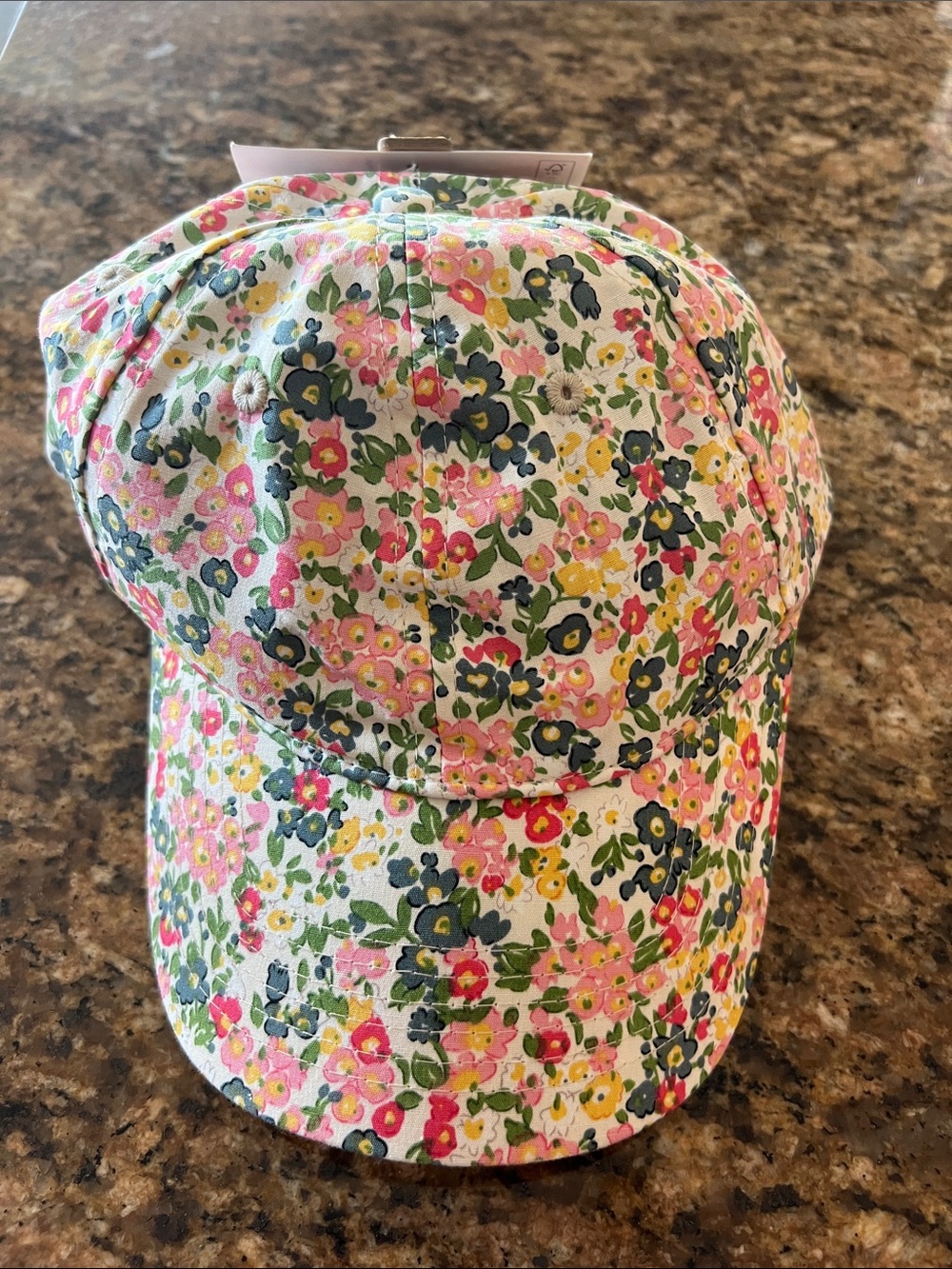 NWT Floral Print Women's Baseball Cap - Pink Multi